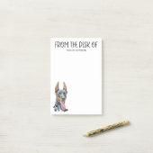 Post-it® Doberman Pinscher Lover (Sur un bureau)