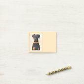 Post-it® Doberman Pinscher Peinture non découpée Art origin (Sur un bureau)