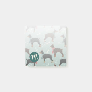 Post-it® Dobermans rouges et noirs dans Scarves Motif d'hiv