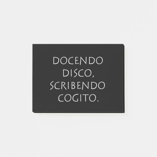 Post-it® Docendo disco scribendo cogito (Devant)