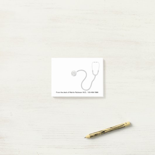 Post-it® Docteur Stethoscope Thème Sticky Notepads (Sur un bureau)