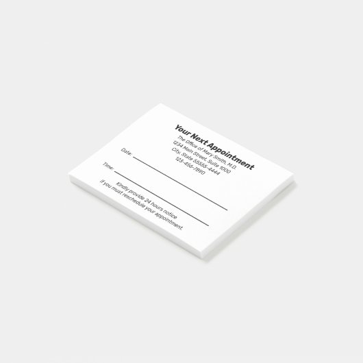 Post-it® Doctor's Office Your Next Appointment Reminder (Incliné)