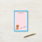 Post-it® Dog Grooming Personalized Modern Collection (Sur un bureau)