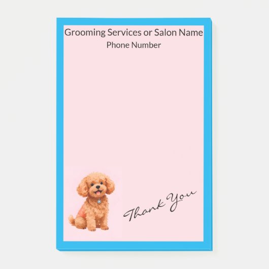 Post-it® Dog Grooming Personalized Modern Collection (Devant)