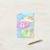 Post-it® Dog Pool Party (Sur un bureau)