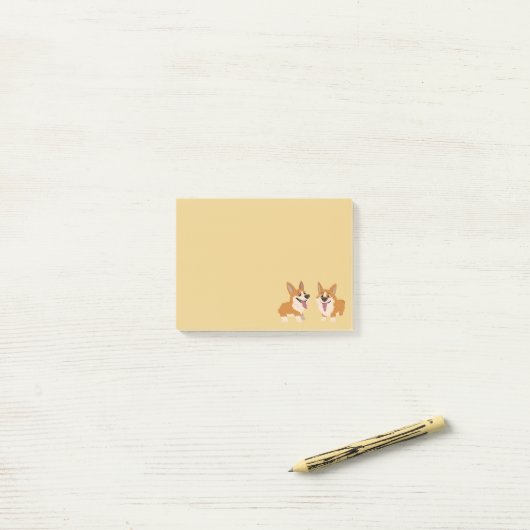 Post-it® Dogs de Corgi (Sur un bureau)