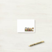 Post-it® Dogs Reading Books Cozy Library Scene (Sur un bureau)