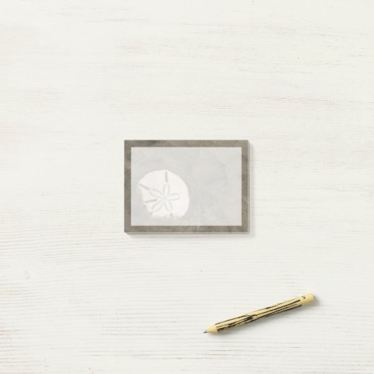 Post-it® Dollar de sable (Echinarachnius parma) (Sur un bureau)
