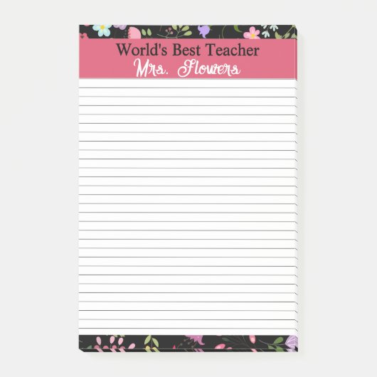 Post-it® Don d'enseignant pour le meilleur au monde à perso (Devant)