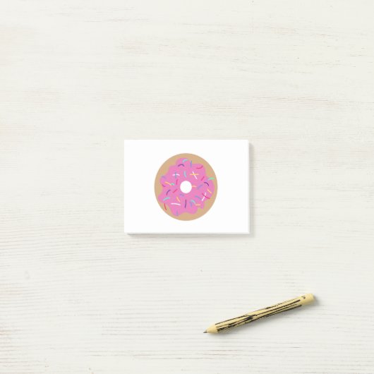 Post-it® Donut arrosé (Sur un bureau)