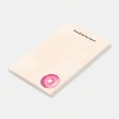 Post-it® Donut Avec Frosting Rose & Sprinkings Personnalisé (Incliné)