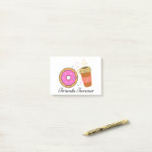 Post-it® donut coffee friends pour toujours post-it notes (Sur un bureau)