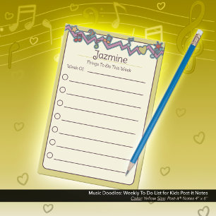 Post-it® Doodle de musique : Liste de choses à faire pour l