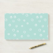 Post-it® doodle moderne blanc tournoie une couronne turquoi (Sur un bureau)