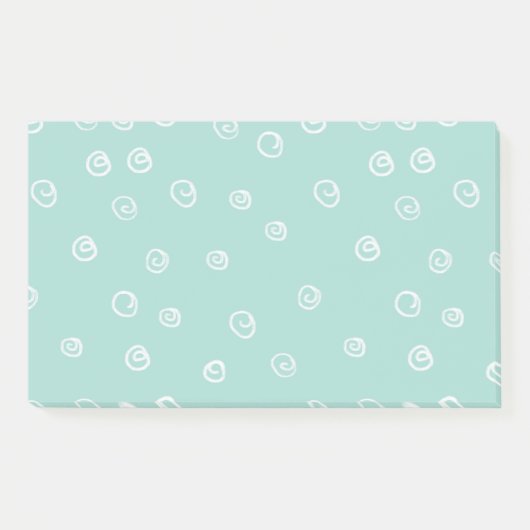 Post-it® doodle moderne blanc tournoie une couronne turquoi (Devant)