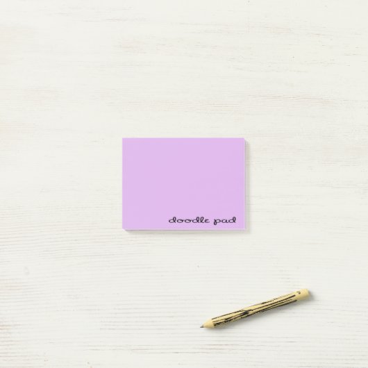 Post-it® Doodle Pad violet (Sur un bureau)