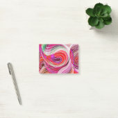 Post-it® Doodle rouge et cramoisson aux lignes blanches (Bureau)
