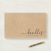 Post-it® Doodles amusants de My Noodle Kraft Brown (Sur un bureau)