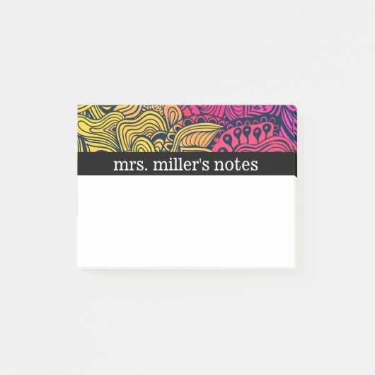 Post-it® Doodles colorés (Devant)