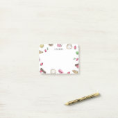Post-it® Doodles de dessert | Nom personnalisé (Sur un bureau)