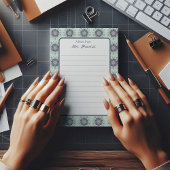 Post-it® Doodles de Mandala turquoise moderne rose