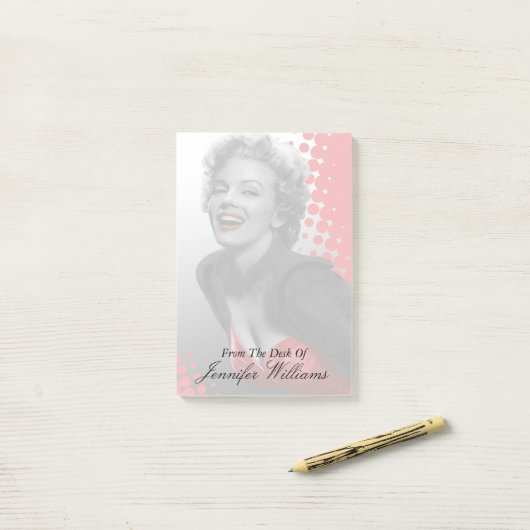 Post-it® Dots rouges Marilyn (Sur un bureau)