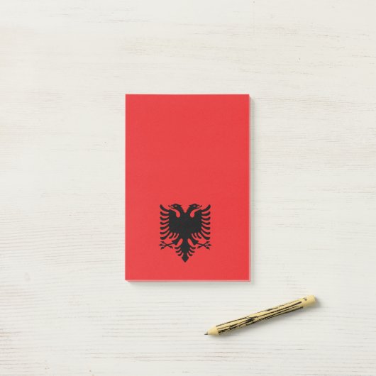 Post-it® Double drapeau dirigé rouge et noir d'Eagle de (Sur un bureau)