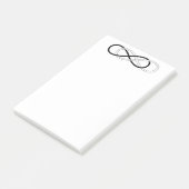 Post-it® Double infini de symbole - noir et blanc (Incliné)