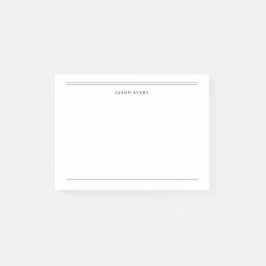 Post-it® Double ligne classique noir simple (Devant)