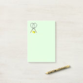 Post-it® Doubles de tennis Green (Sur un bureau)