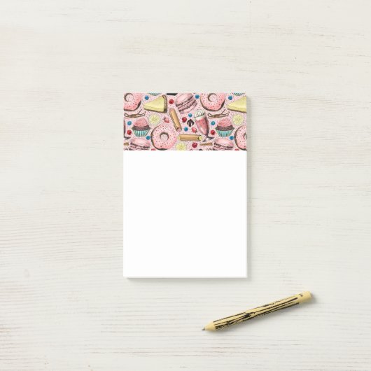 Post-it® Douceurs sur rose (Sur un bureau)