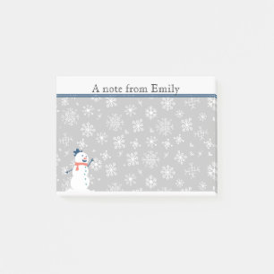 Post-it® Doux neige d'hiver personnalisée / Snowman Poster