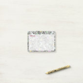 Post-it® Doux Rocher blanc Granit Pastel Points avec texte (Sur un bureau)