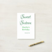 Post-it® Douze ans sucrés nom date calligraphie boho ret (Sur un bureau)