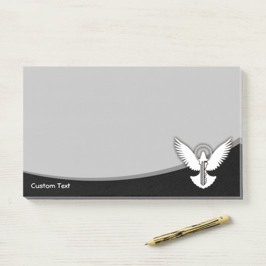 Post-it® Dove avec clé (Sur un bureau)