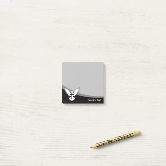Post-it® Dove avec croix (Sur un bureau)
