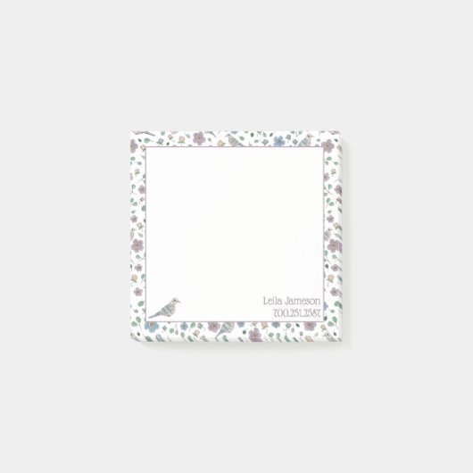 Post-it® Doves et fleurs (Devant)