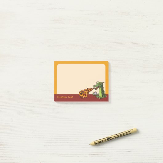 Post-it® Dragon d'ail (Sur un bureau)