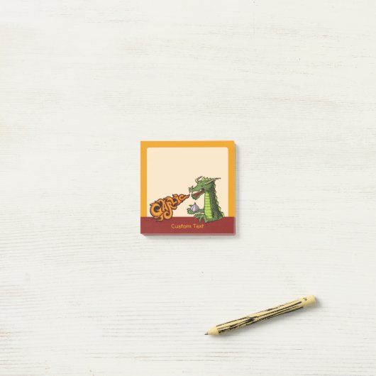 Post-it® Dragon d'ail (Sur un bureau)