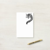Post-it® Dragon en style tatouage (Sur un bureau)