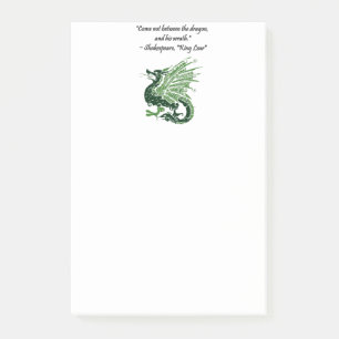 Post-it® Dragon et son Roi Lear Cartoon de Shakespeare de