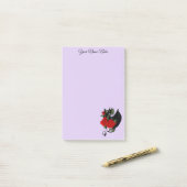 Post-it® Dragon Noir Mystique Roses Rouges Lavande Gothique (Sur un bureau)