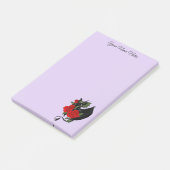 Post-it® Dragon Noir Mystique Roses Rouges Lavande Gothique (Incliné)