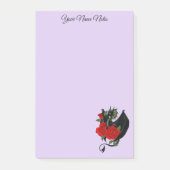 Post-it® Dragon Noir Mystique Roses Rouges Lavande Gothique (Devant)