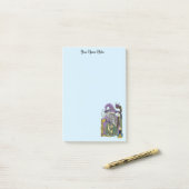 Post-it® Dragon Sorcier Celtique Fantastique Violet (Sur un bureau)