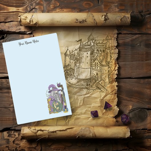 Post-it® Dragon Sorcier Celtique Fantastique Violet
