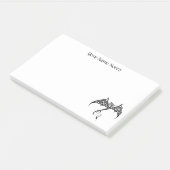Post-it® Dragon Tribal Celtique Entrelacs Noir Blanc Fantas (Incliné)