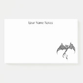 Post-it® Dragon Tribal Celtique Entrelacs Noir Blanc Fantas (Devant)