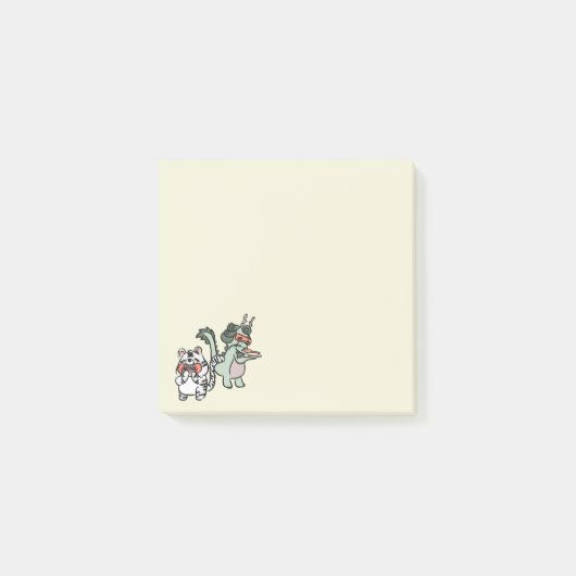 Post-it® Dragon vert tigre blanc (Devant)