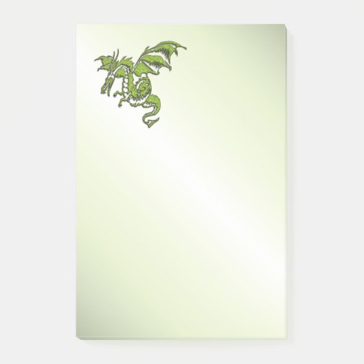 Post-it® Dragon volant vert (Devant)